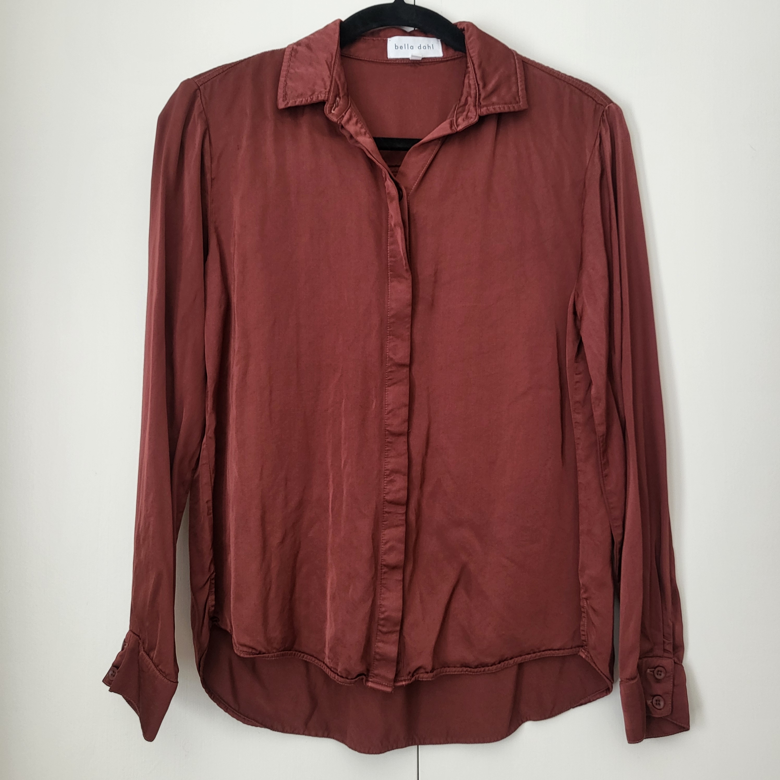 Bella Dahl Women's Rust Button-Up Shirt Size Small